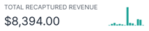 Recaptured revenue report from abandoned cart recovery